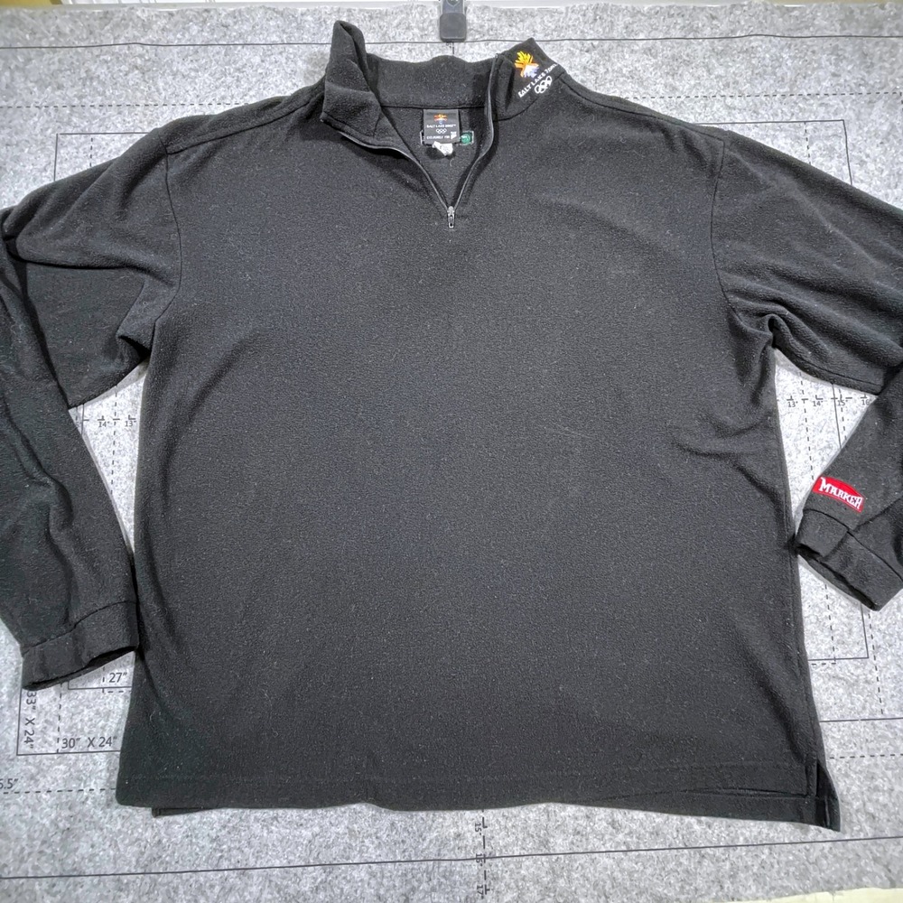 Vintage 2002 Salt Lake City‎ Olympics Zip Up Turtleneck Jacket Mens XXL Black